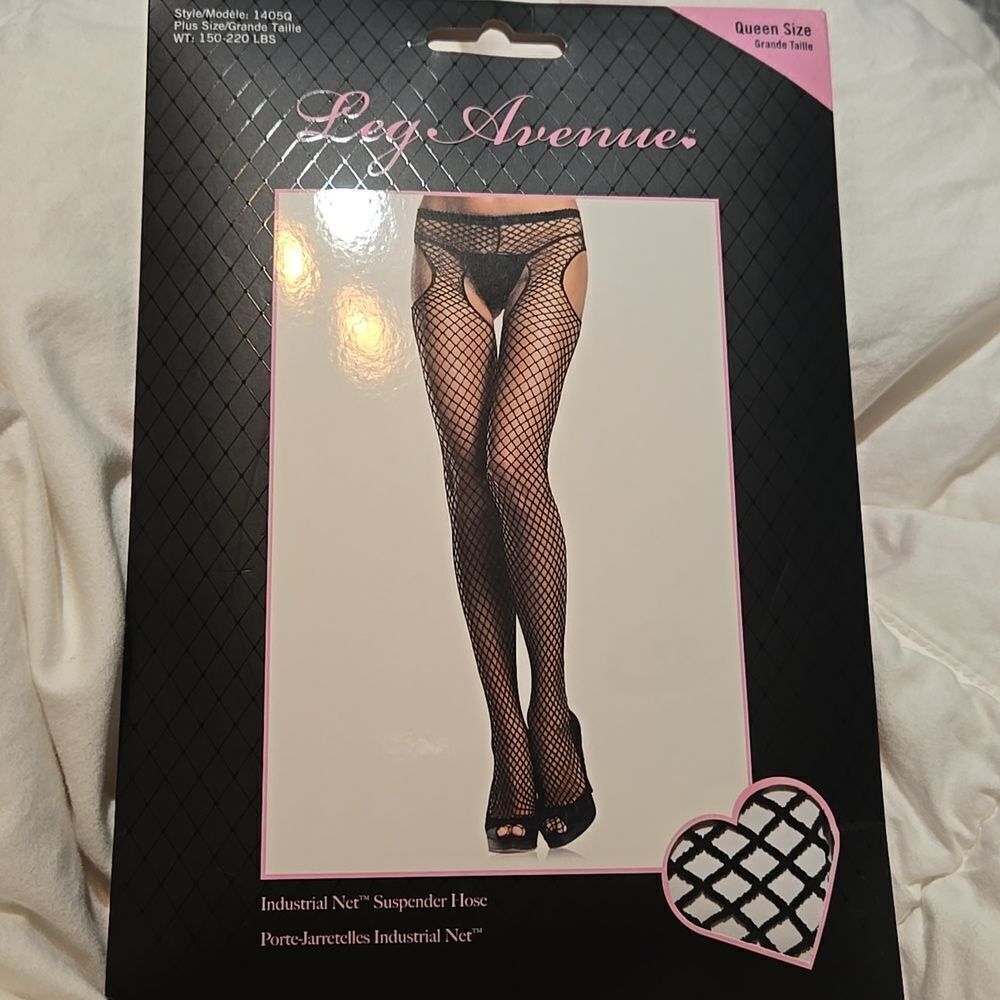 Leg Avenue Black Fishnet Stockings